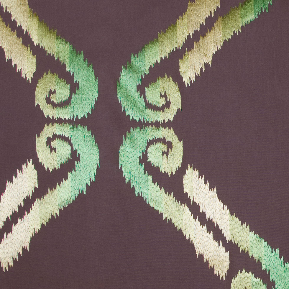 Chocolate/Grass/Citron Swirls Embr & Eyelet Chocolate/Grass/Citron Swirls Embr & Eyelet