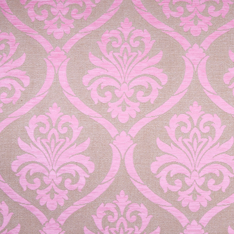 Rose/Beige Damask Chenille Rose/Beige Damask Chenille