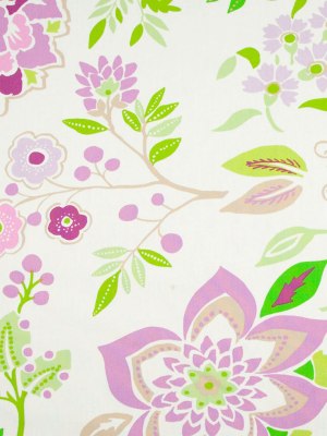 Cream & Purple Floral Poplin Cream & Purple Floral Poplin