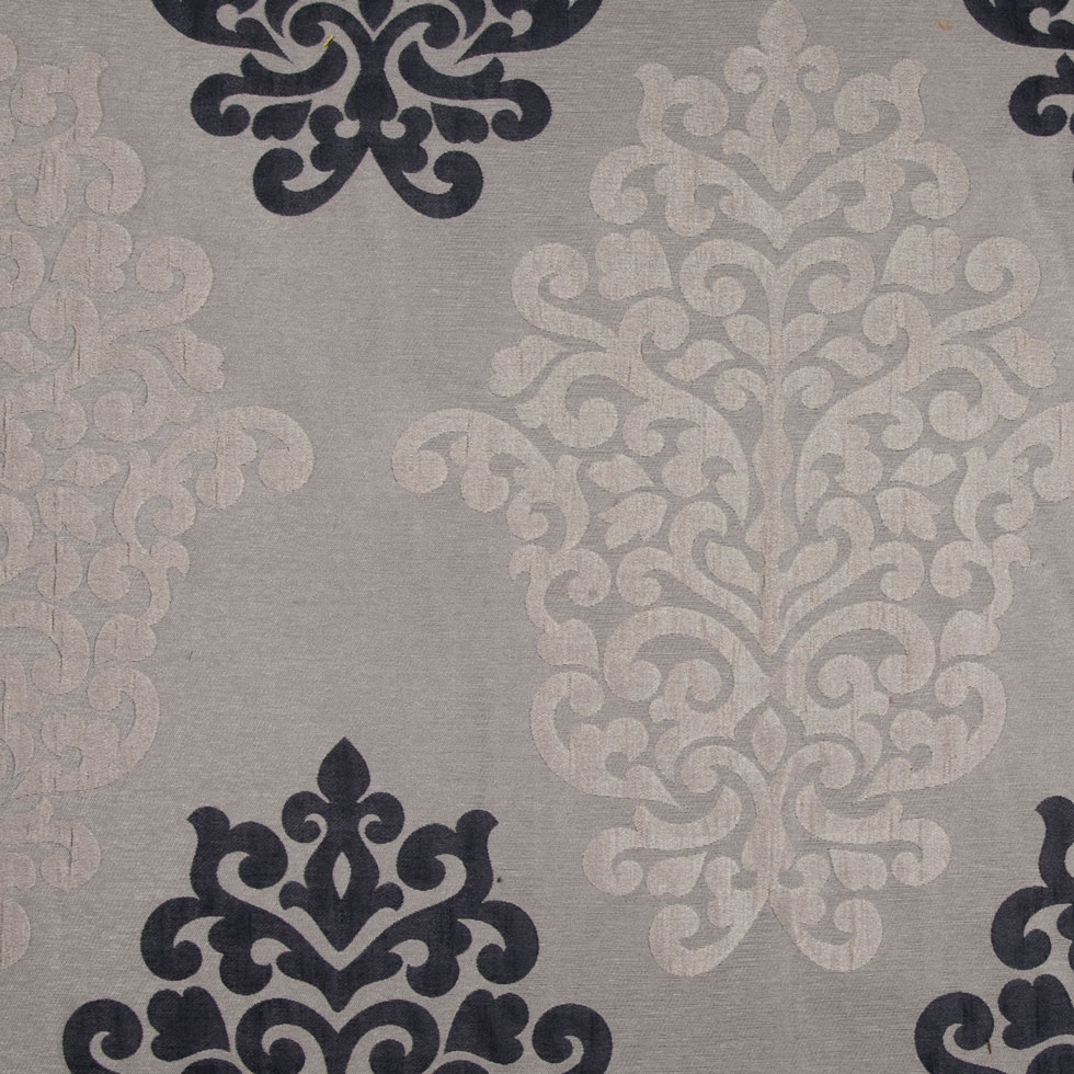 Ivory/Dirty Beige/Charcoal Damask Brocade Ivory/Dirty Beige/Charcoal Damask Brocade