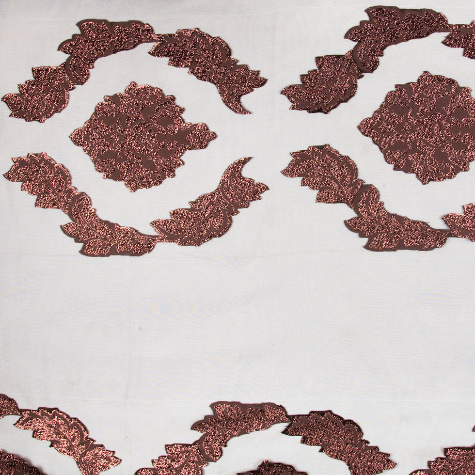 Chocolate/Copper Damask Sheer Chocolate/Copper Damask Sheer