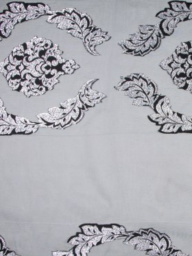Black/Silver Damask Sheer Black/Silver Damask Sheer