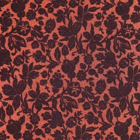 Chocolate/Orange Floral Woven Chocolate/Orange Floral Woven