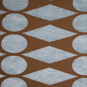 Sky Blue/Chocolate Geometric Chenille Sky Blue/Chocolate Geometric Chenille