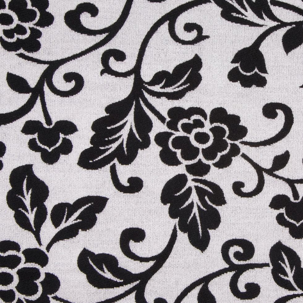 White/Black Floral Chenille White/Black Floral Chenille