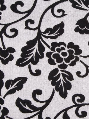 White/Black Floral Chenille White/Black Floral Chenille