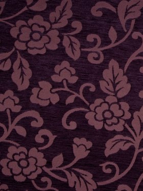 Aubergine Floral Chenille Aubergine Floral Chenille