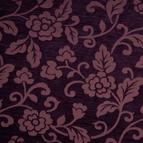 Aubergine Floral Chenille Aubergine Floral Chenille