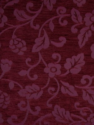 Burgundy Floral Chenille Burgundy Floral Chenille