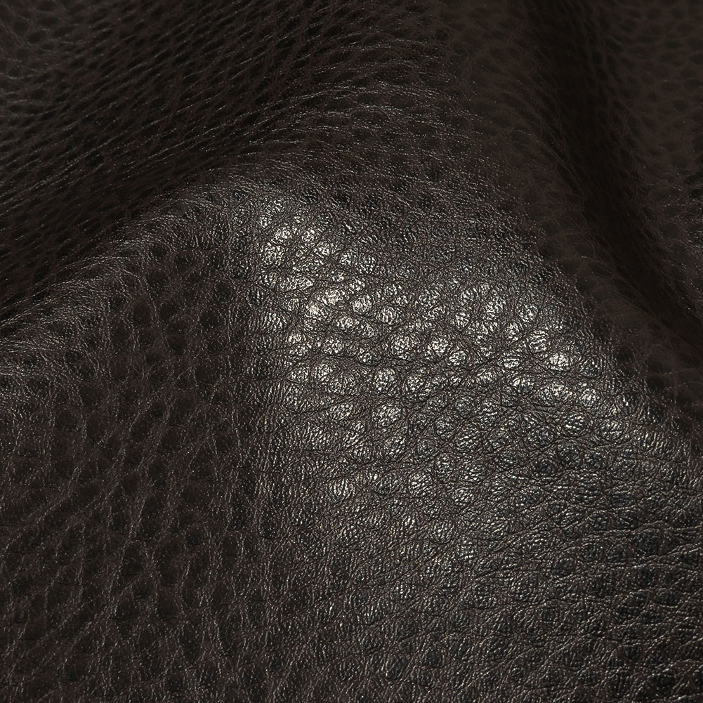 Brown Pebbled Faux Leather with Woven Backing Brown Pebbled Faux Leather with Woven Backing