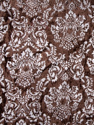 Dark Brown/Silver Damask Velvet Dark Brown/Silver Damask Velvet