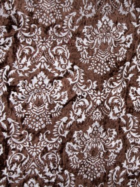 Dark Brown/Silver Damask Velvet Dark Brown/Silver Damask Velvet