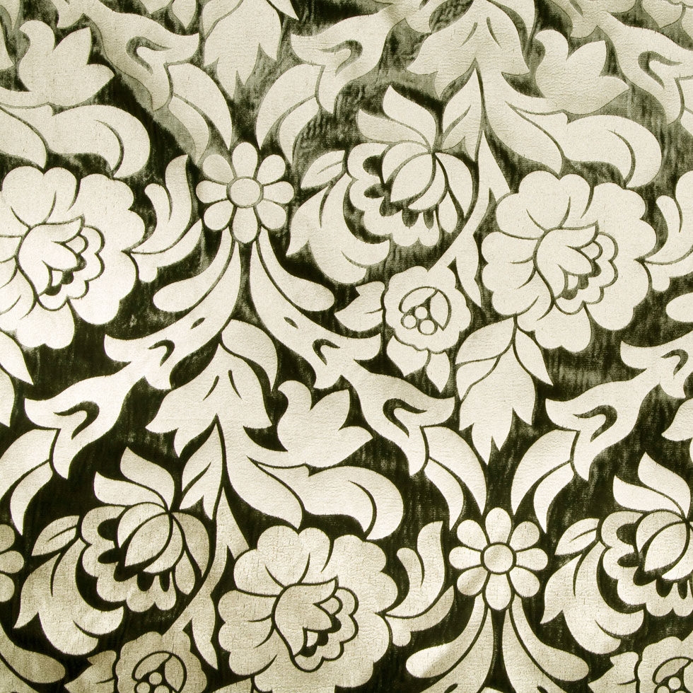 Moss/Royal Gold Floral Velvet Moss/Royal Gold Floral Velvet