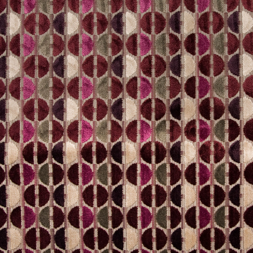 Burgundy/Stone Polka Dots Chenille Burgundy/Stone Polka Dots Chenille