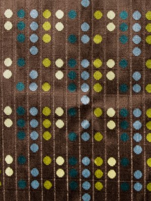 Brown/Blue Polka Dots Chenille Brown/Blue Polka Dots Chenille