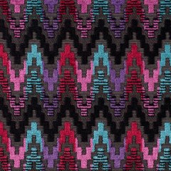 Zwart/Multi 6489 Ikat Velvet Zwart/Multi 6489 Ikat Velvet