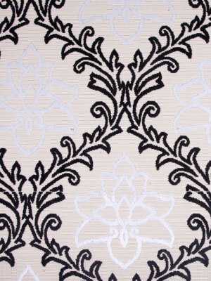 Black/White/ Beige Floral Chenille Black/White/ Beige Floral Chenille