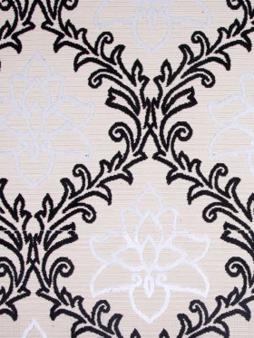 Black/White/ Beige Floral Chenille Black/White/ Beige Floral Chenille