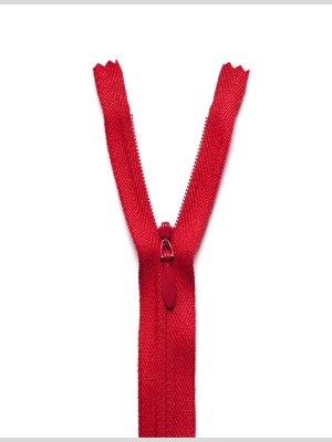 Invisible Zipper 9″ by YKK – 519 Fire Engine Red Invisible Zipper 9″ by YKK – 519 Fire Engine Red