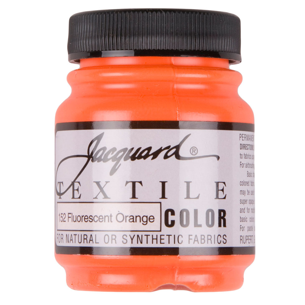 Jacquard Textile Color Fabric Paint – 152 Fluorescent Orange Jacquard Textile Color Fabric Paint – 152 Fluorescent Orange