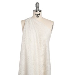 Corded Lace with Finished Edges – Ivory Decorated Diamond Stripes Corded Lace with Finished Edges – Ivory Decorated Diamond Stripes