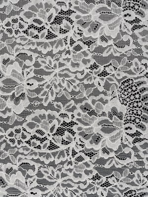 Corded Raschel Lace Panel with Finished Edges – Off White Classic Florals Corded Raschel Lace Panel with Finished Edges – Off White Classic Florals