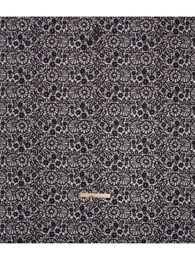 Corded Lace Panel with Finished Latticework Edges – Dark Navy and Red Floral Corded Lace Panel with Finished Latticework Edges – Dark Navy and Red Floral