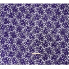 Re-Embroidered Stretch Lace with Finished Edges – Sweet Berry Blue Blossom Trios and Leaves – Tatiana Collection Re-Embroidered Stretch Lace with Finished Edges – Sweet Berry Blue Blossom Trios and Leaves – Tatiana Collection