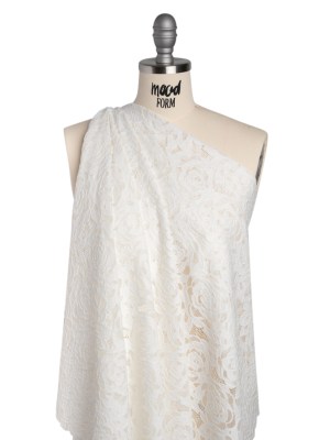 Stretch Re-Embroidered Lace with Finished Edges – Ivory All-Over Roses Stretch Re-Embroidered Lace with Finished Edges – Ivory All-Over Roses