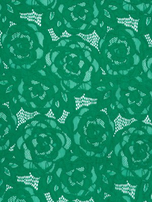 Stretch Re-Embroidered Lace with Finished Edges – Emerald All-Over Roses Stretch Re-Embroidered Lace with Finished Edges – Emerald All-Over Roses