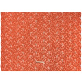 Stretch Metallic Corded Lace with Finished Edges – Burnt Sienna and Gold Bold Blooming Florals – Dania Collection Stretch Metallic Corded Lace with Finished Edges – Burnt Sienna and Gold Bold Blooming Florals – Dania Collection
