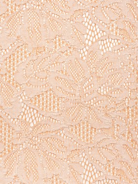 Stretch Corded Lace with Finished Edges – Shell Coral Orange and Natural Tropical Blossoms – Ottilie Collection Stretch Corded Lace with Finished Edges – Shell Coral Orange and Natural Tropical Blossoms – Ottilie Collection