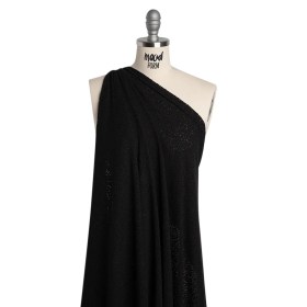Stretch Raschel Lace – Black Dense Allover Floral Stretch Raschel Lace – Black Dense Allover Floral