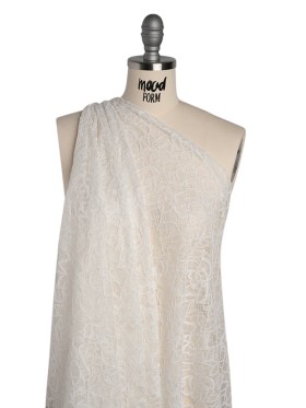 Corded Lace with Finished Edge – Ivory Sweeping Roses Corded Lace with Finished Edge – Ivory Sweeping Roses