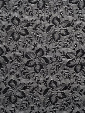 Stretch Nylon Lace – Black Fancy Flowers Stretch Nylon Lace – Black Fancy Flowers