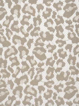 Metallic Raschel Lace with Finished Edges – Sandstone Leopard Spots Metallic Raschel Lace with Finished Edges – Sandstone Leopard Spots