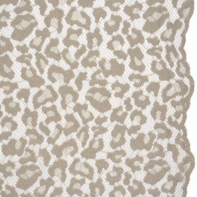 Metallic Raschel Lace with Finished Edges – Sandstone Leopard Spots Metallic Raschel Lace with Finished Edges – Sandstone Leopard Spots