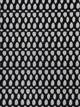 Nylon Raschel Mesh Lace – Black Dotted Stripes Nylon Raschel Mesh Lace – Black Dotted Stripes