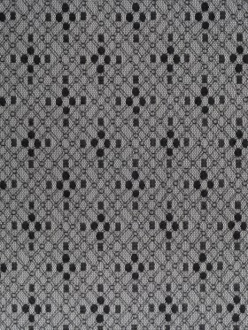 Nylon Raschel Mesh Lace – Black Latticework and Dots Nylon Raschel Mesh Lace – Black Latticework and Dots