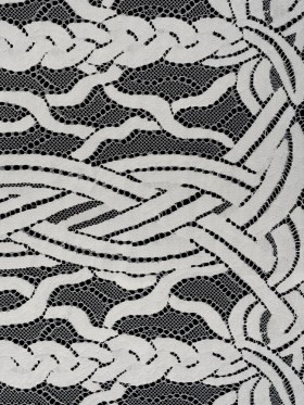 Cotton and Nylon Lace Panel with Finished Edges – Ivory Celtic Knotwork and Braids Cotton and Nylon Lace Panel with Finished Edges – Ivory Celtic Knotwork and Braids