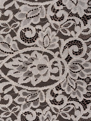 Corded Lace with Finished Edges – Pale Blush and Ivory Flowering Vines Corded Lace with Finished Edges – Pale Blush and Ivory Flowering Vines