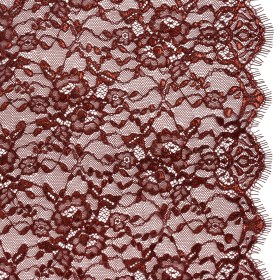 Metallic Re-Embroidered Lace Panel with Finished Edges – Burgundy Floral Vines Metallic Re-Embroidered Lace Panel with Finished Edges – Burgundy Floral Vines