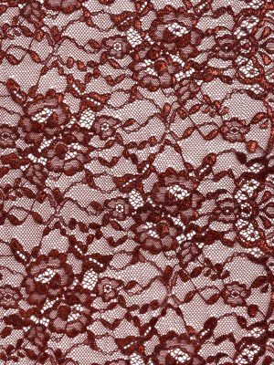 Metallic Re-Embroidered Lace Panel with Finished Edges – Burgundy Floral Vines Metallic Re-Embroidered Lace Panel with Finished Edges – Burgundy Floral Vines