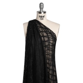 Corded Lace with Little Scalloped Finished Edges – Black Diamond Lattice Corded Lace with Little Scalloped Finished Edges – Black Diamond Lattice