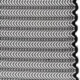 Rayon and Nylon Corded Lace with Little Scallop Finished Edges – Black Archway Stripes Rayon and Nylon Corded Lace with Little Scallop Finished Edges – Black Archway Stripes