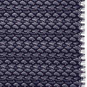 Corded Lace with Finished Eyelash Edges – Navy and Purple Diamond Lattice Corded Lace with Finished Eyelash Edges – Navy and Purple Diamond Lattice