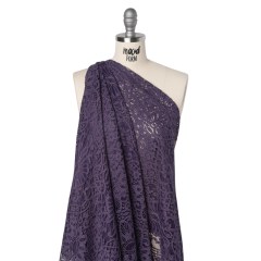 Corded Lace with Finished Edges – Smoke Fanciful Floral Ogees Corded Lace with Finished Edges – Smoke Fanciful Floral Ogees