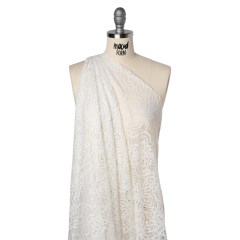 Corded Lace with Finished Edges – Ivory Radiant Floral Corded Lace with Finished Edges – Ivory Radiant Floral