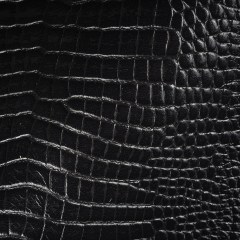 Lorraine Italian Black Semi-Aniline Alligator Embossed Top Grain Cow Leather Hide Lorraine Italian Black Semi-Aniline Alligator Embossed Top Grain Cow Leather Hide