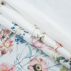 Cotton Voile – White Floral Border – La Marche des Fleurs Print – Mood Exclusive Jacques Collection Cotton Voile – White Floral Border – La Marche des Fleurs Print – Mood Exclusive Jacques Collection